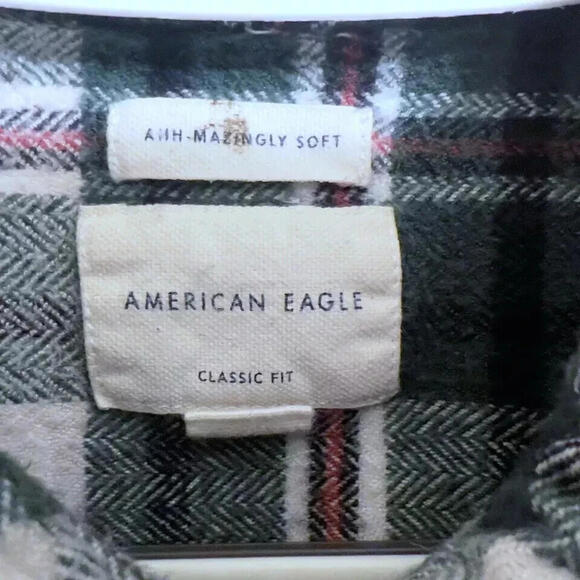American Eagle Classic Fit Flannel Shirt Women's Extra Small Multicolor Plaid - Picture 4 of 5
